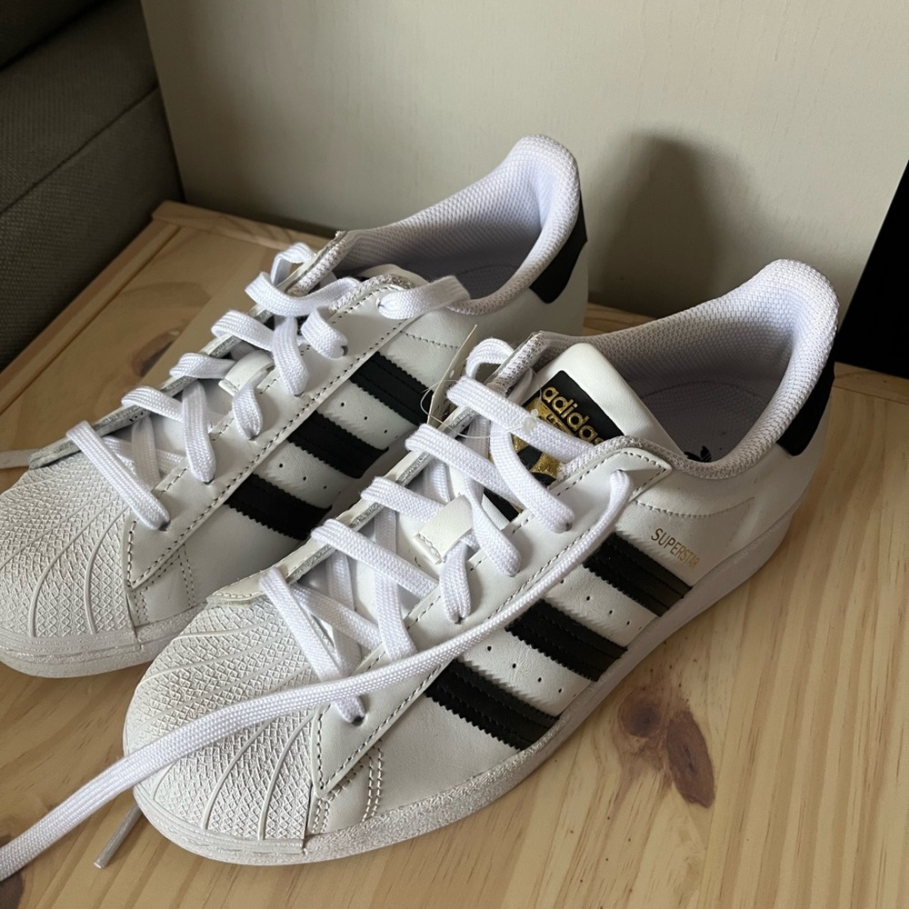 Adidas Superstar White with Black Stripes